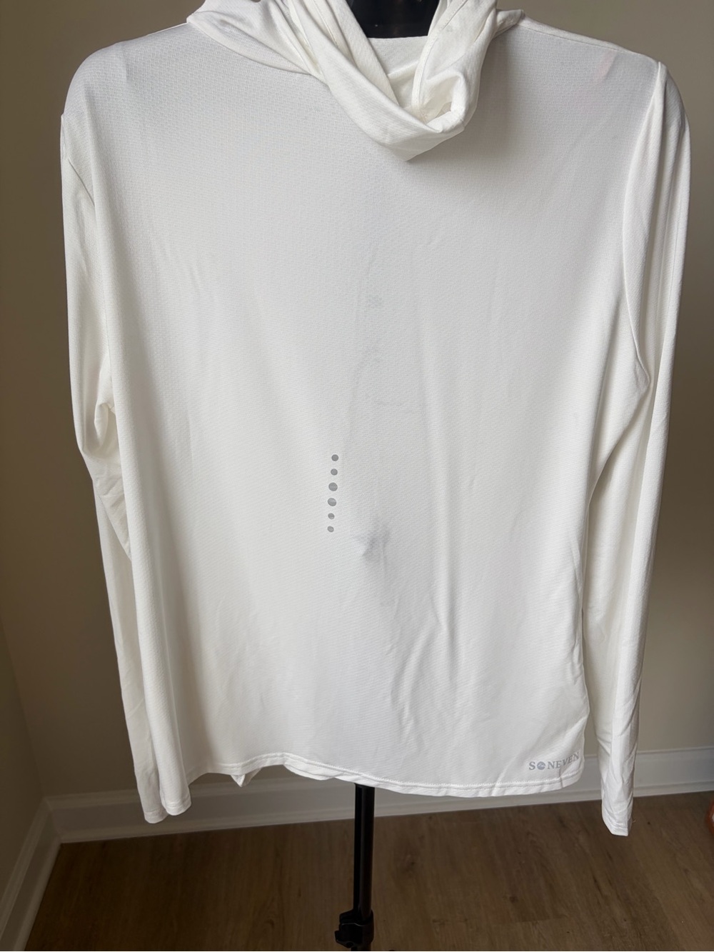 NWT Soneven White Cowl Neck Hooded Long Sleeve Sun Shirt 2XL - Picture 5 of 8